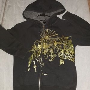 Black and gold Hurley Fleece hoodie